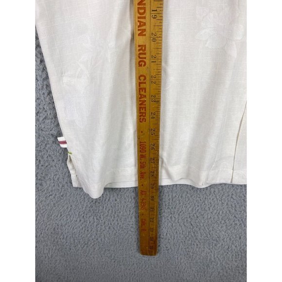 Tommy Bahama Shirt Mens XL White NY Yankees MLB Embroidered Silk Button Up Rare - Picture 11 of 11